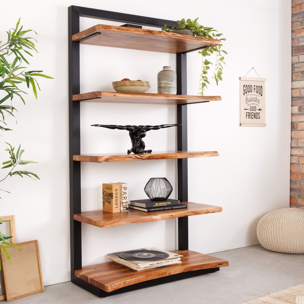 riess-ambiente Bücherregal MAMMUT 180cm natur schwarz Produktbild 