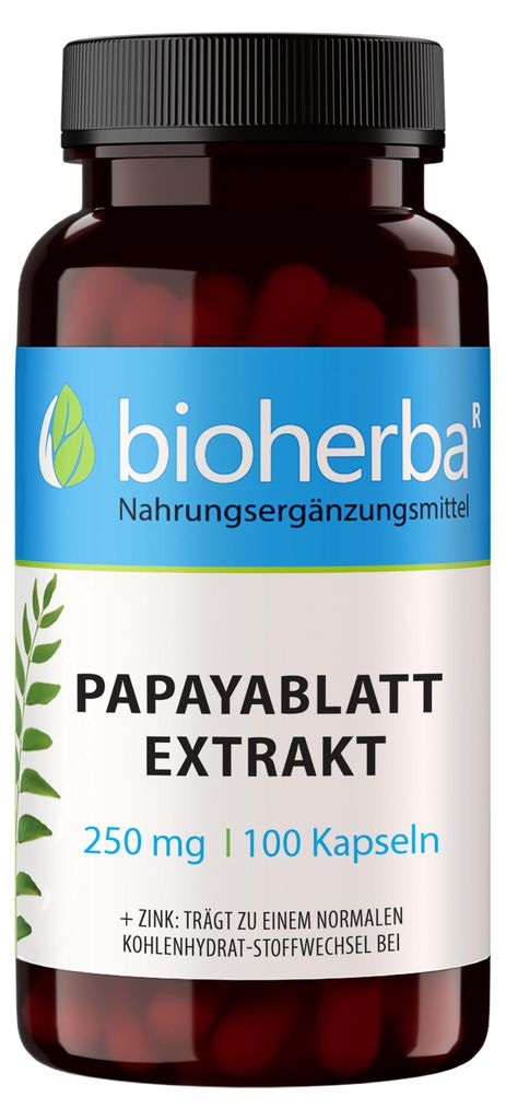 Bioherba Papayablatt Extrakt 250 mg 100 Kapseln Produktbild 