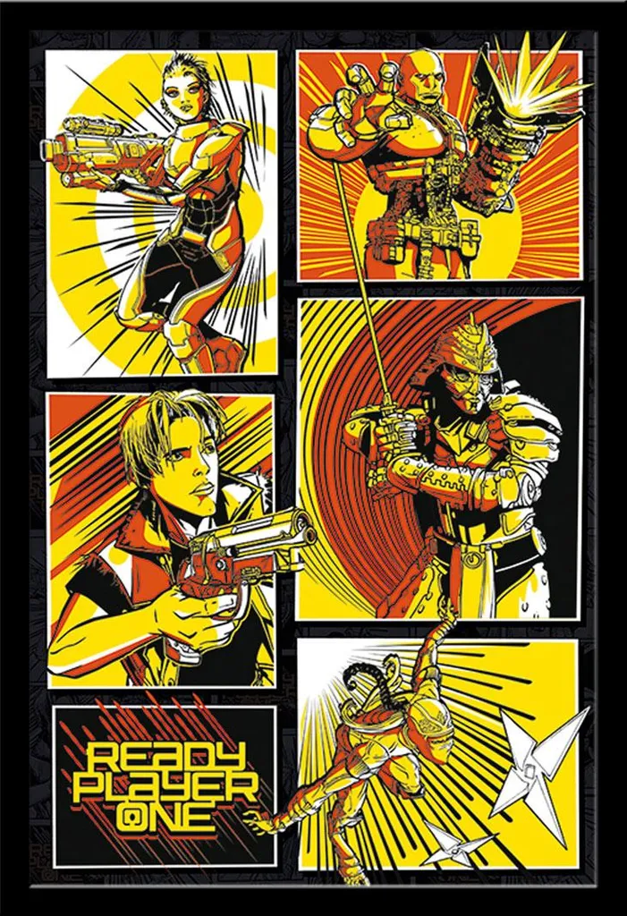Affiche Ready Player One encadrée pour décoration Gaming et Home Cinéma