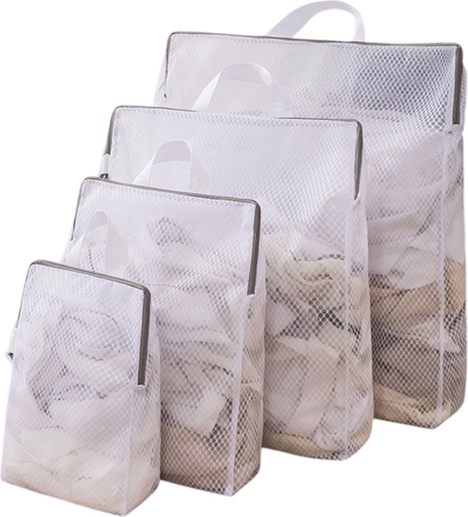 4er Set Wäschenetz für Waschmaschine, Wäschebeutel für Unterwäsche, BHs, Socken, Babykleidung