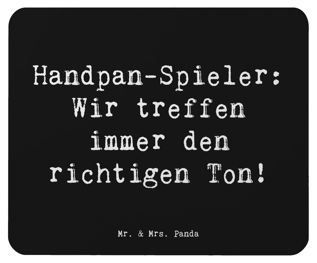 Mr. & Mrs. Panda Mauspad Spruch Handpan Spieler - Schwarz - Geschenk, Musiker, mousematte, Lernen, Klänge, Klangschalen, Meditation, Musik, mauste...