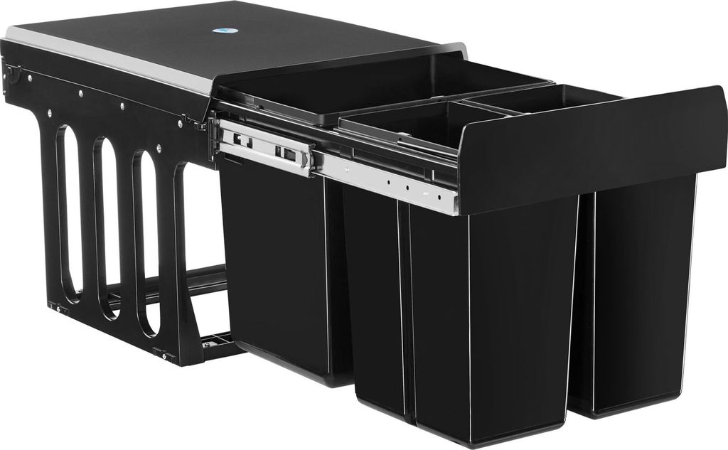 tectake Abfallsammler Ashlyn 3-fach Mülltrennung, 2x8L und 1x15L 35 x 48 x 35 cm