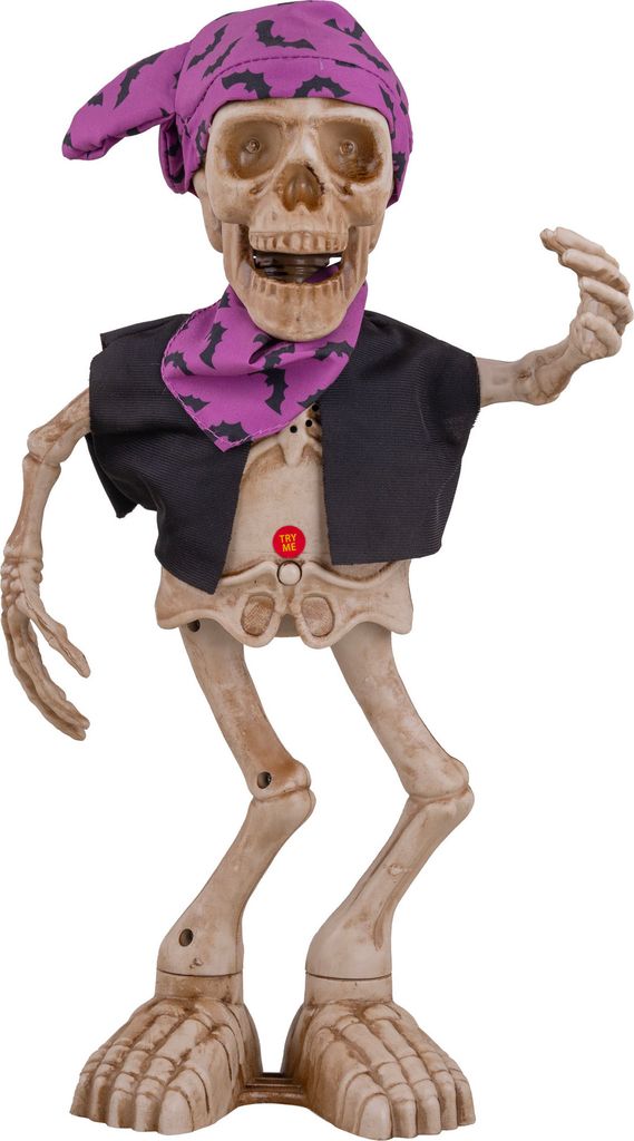 Halloween Animatronic Puppe: Tanzendes Skelett mit Licht, Ton und Bewegung (40 cm)
