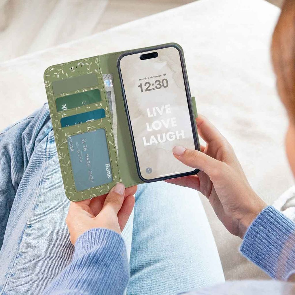 CoverKingz Portafoglio Magnetico Per IPhone 16e: Custodia In Ecopelle Con Motivo Mandala Blu, Fessure Per Carte E Banconote. Supporto Per Videochiamate.