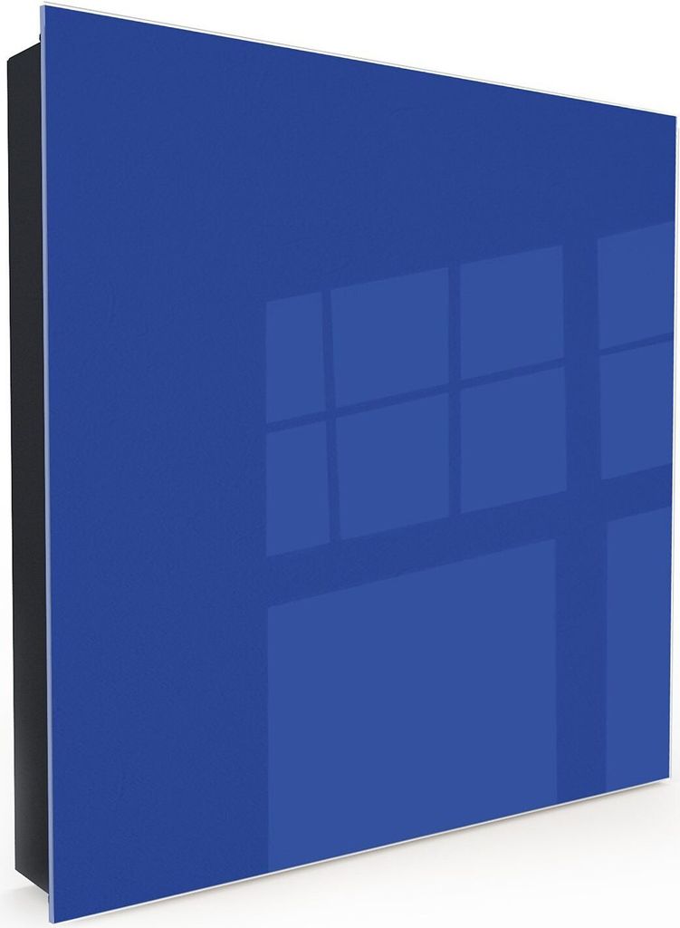 Nachbildung-Schlüsselkasten, Magnetpinnwand und Memoboard mit Glasfront Motiv Königsblauer Hintergrund II