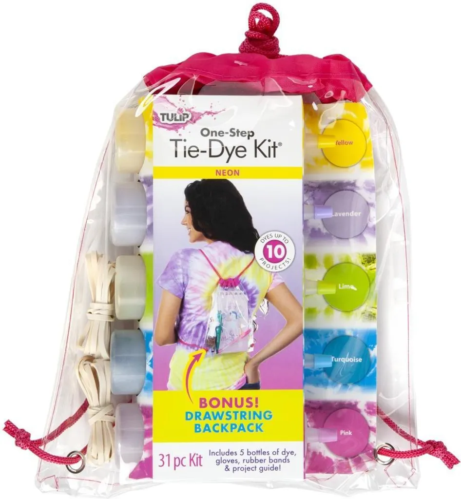 Sac à Dos Tie-Dye DIY Néon - Set de Personnalisation Textile Fluorescente