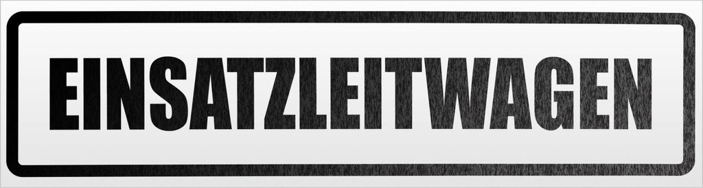 Kiwistar Einsatzleitwagen Magnetschild Schild magnetisch - 45cm Schwarz - reflektierend - Magnetfolie für Auto PKW Kfz