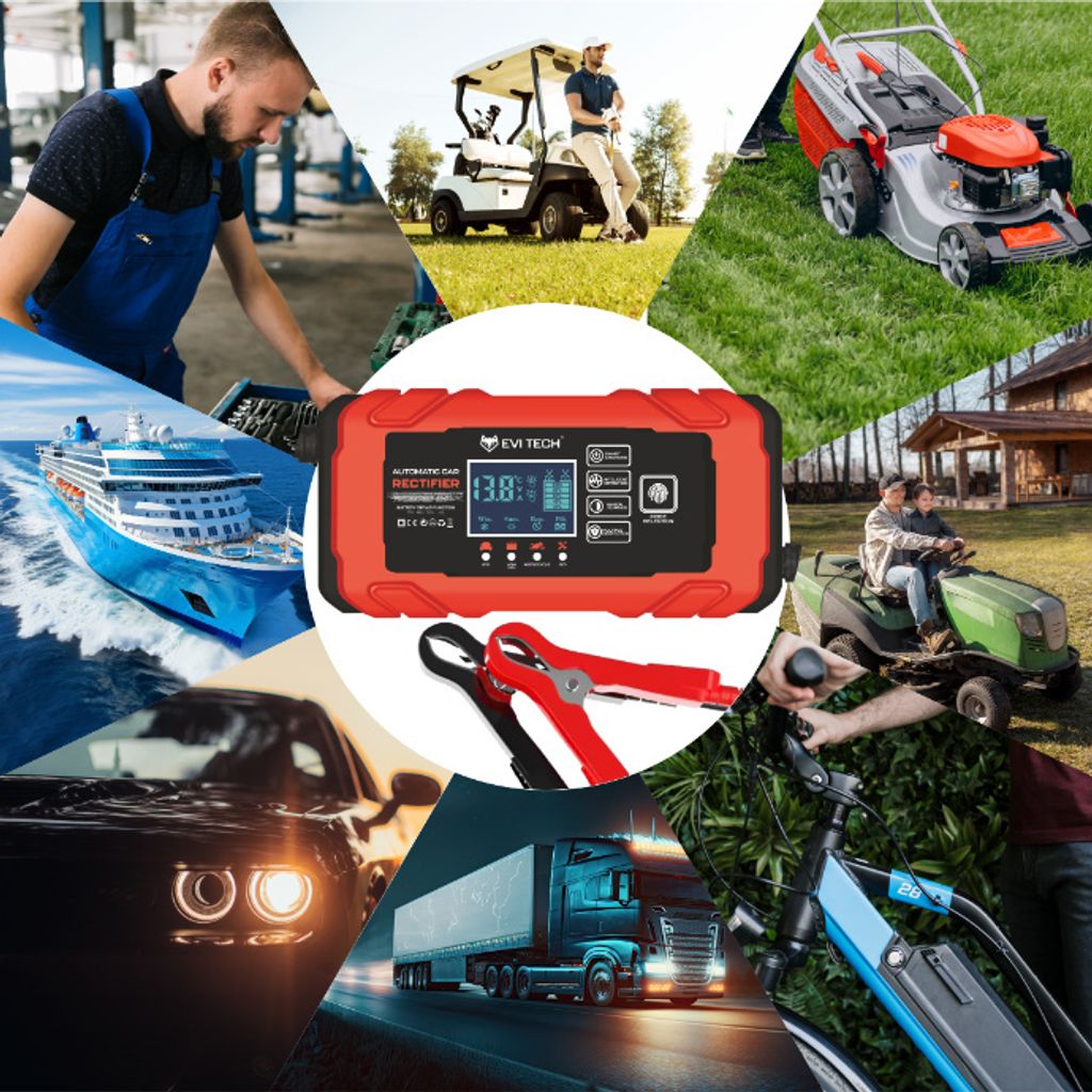 Automatický nabíječ autobaterií 12V 24V s funkcí OPRAVY Obrázek produktu 4