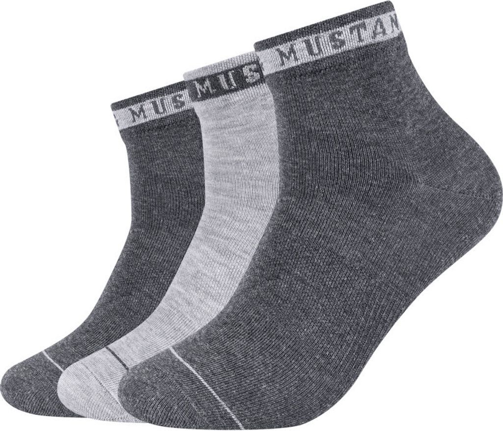 3 Pack Herren Mustang Dark Grey Mix Mie32018 - 9703 39 - 42 Produktbild 