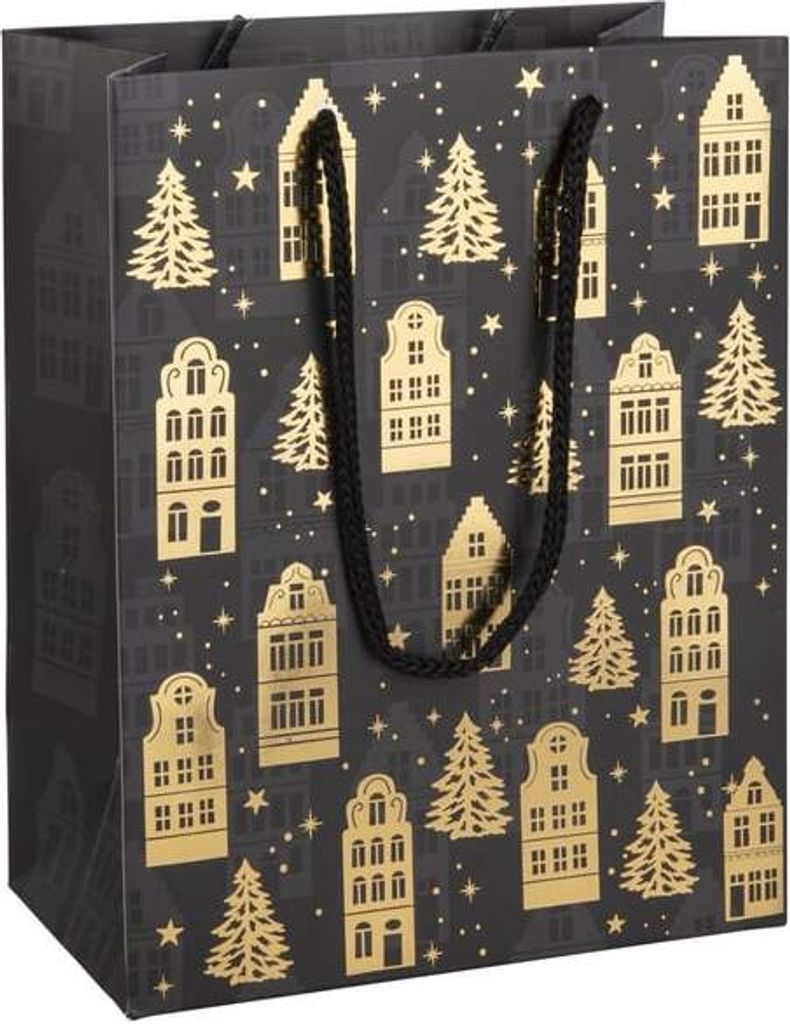 Elegante Weihnachtstüte mit festlichem Motiv für stilvolle Geschenke, 2 Stück