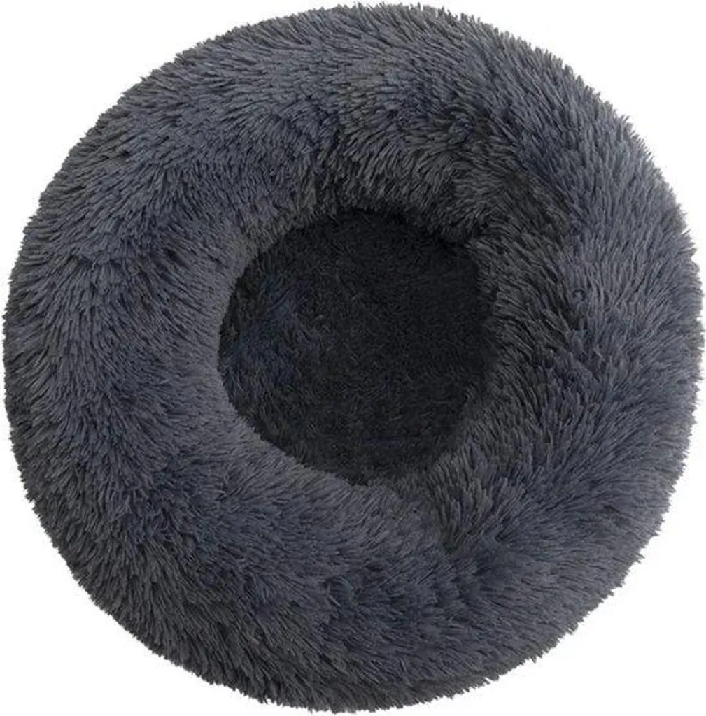 Panier déstressant extra doux noir 90cm - Confort thermique pour chien