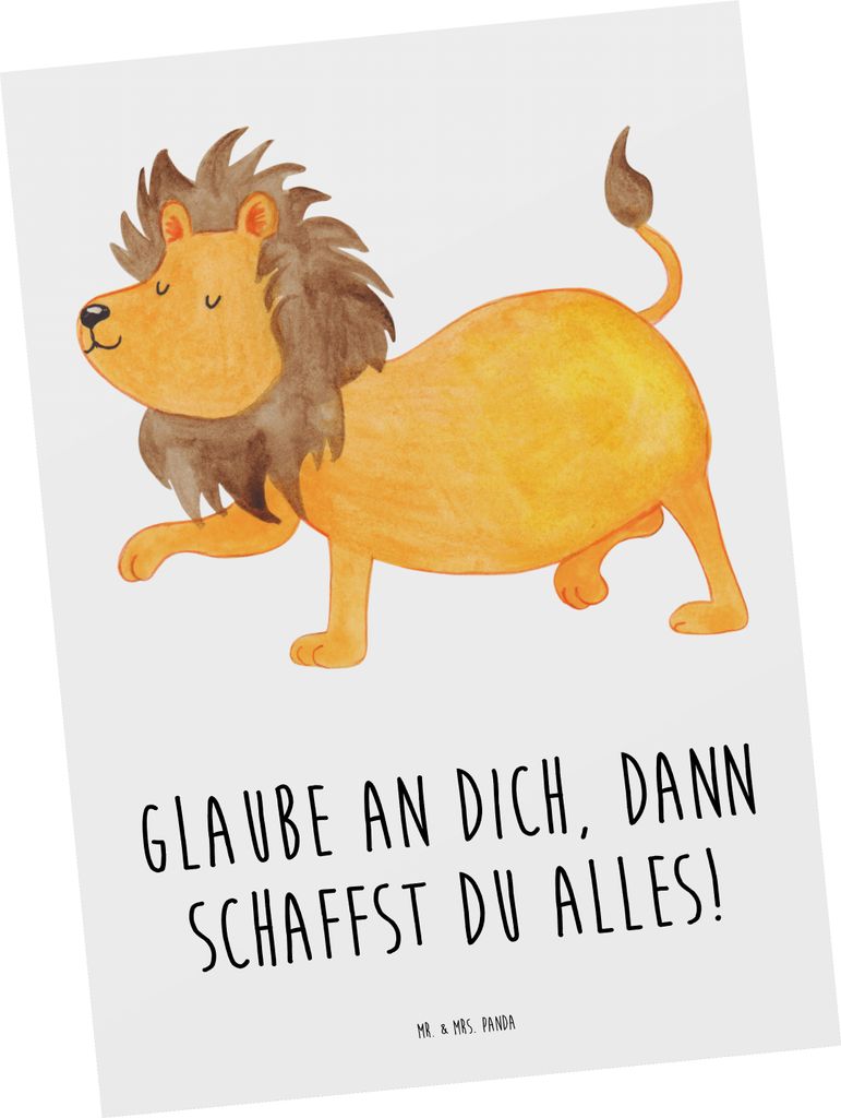Mr. & Mrs. Panda bildkarte Angst überwinden - Weiß - Geschenk, Grußkarte, Ansichtskarten, Gefühle, Glaube an dich, Motivation, Postkarten, Tros...
