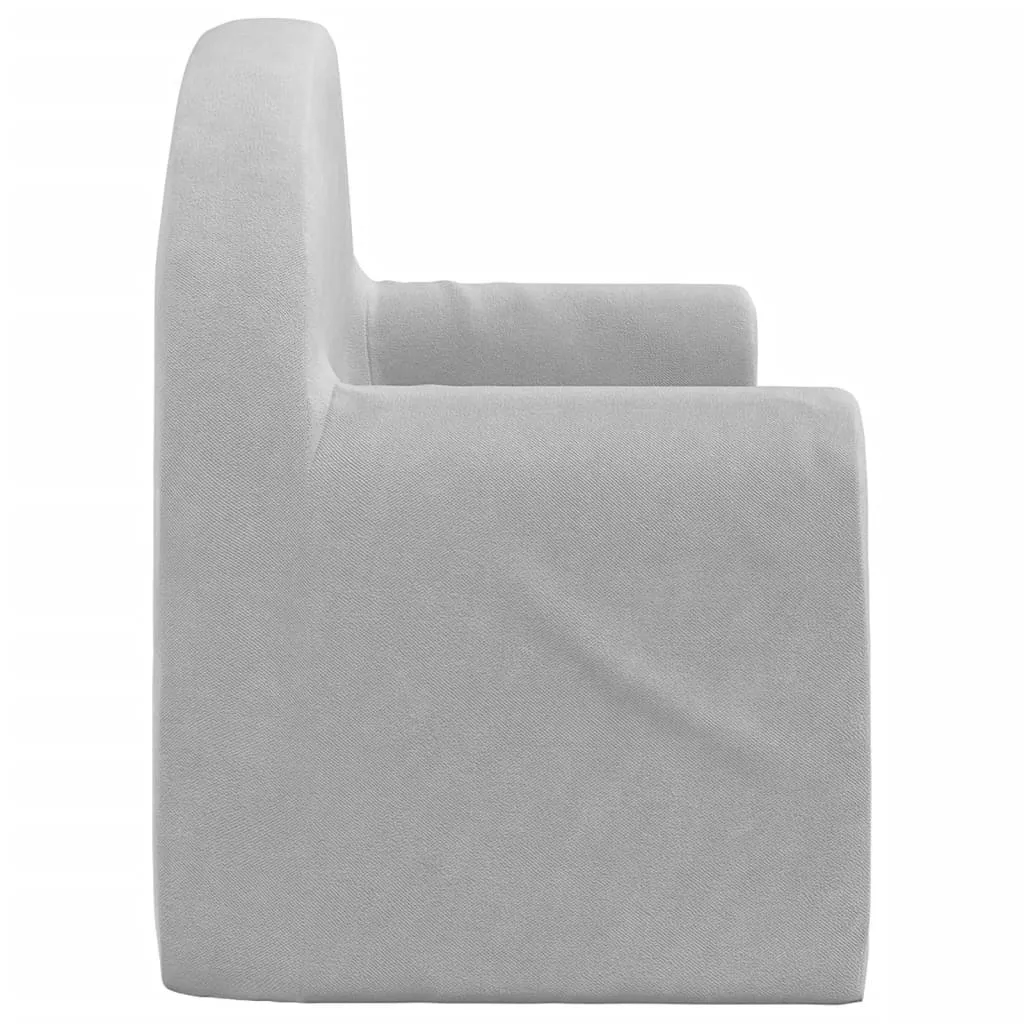 Divano Bambini Peluche Grigio Sfoderabile 2 Posti - Praticità Top - 4