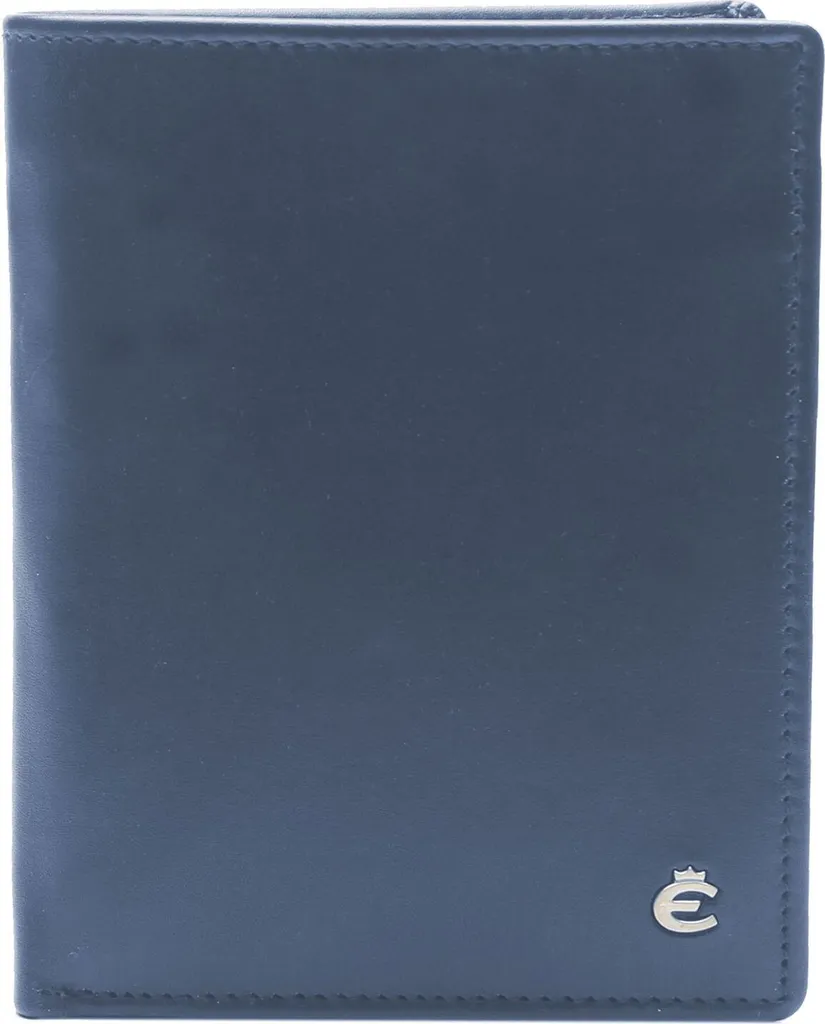 Portefeuille Vertical en Cuir Bleu Marine avec Protection RFID Harry