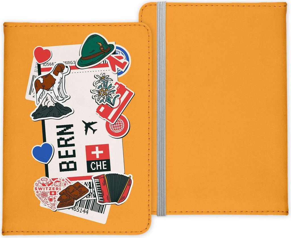 22Feels Bern Souvenir Reisepasshülle Organizer Reisen Gadgets Schweiz Europa Urlaub Kunst-Leder Etui Cover Frauen Männer Kinder