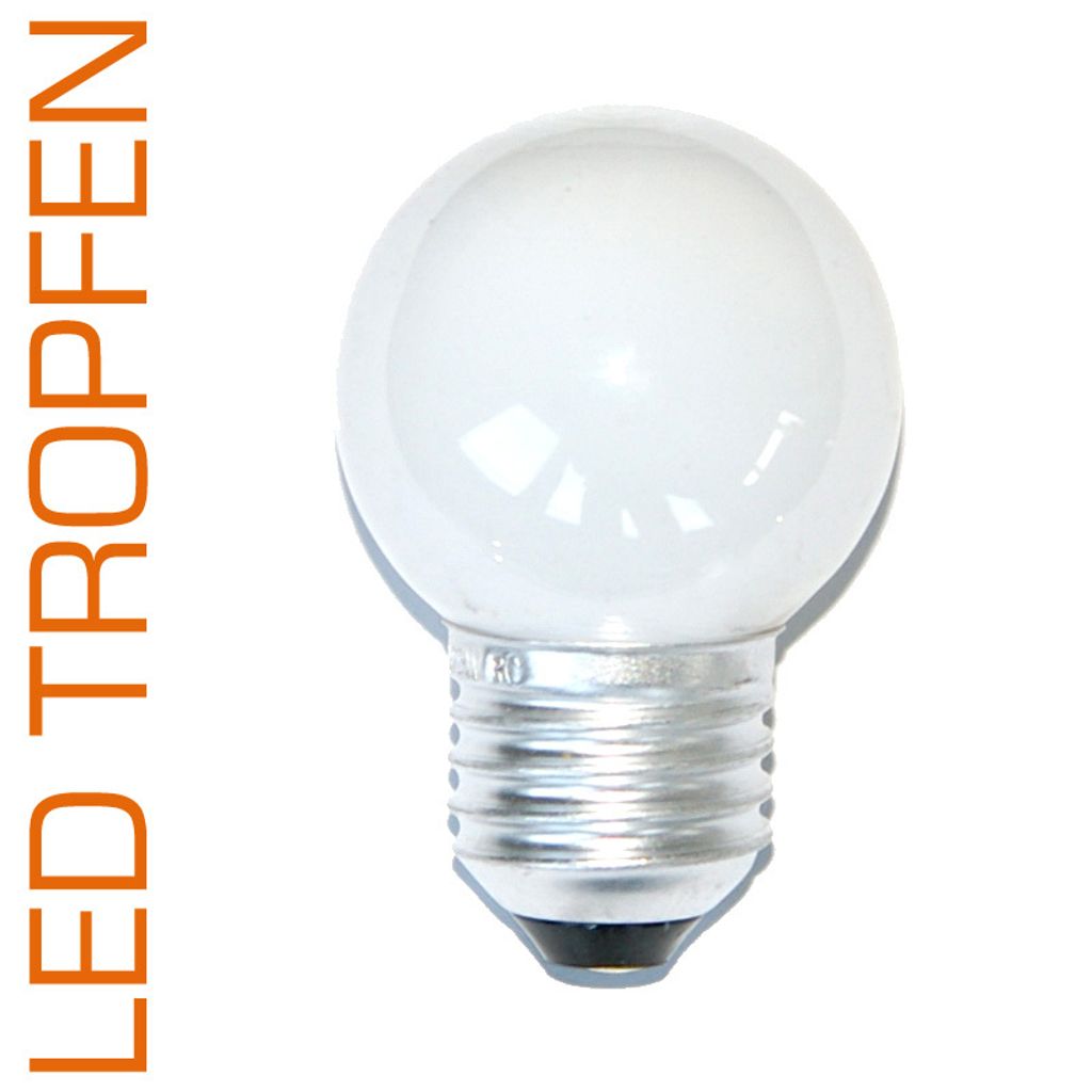 LED Tropfen 0,8W E27 matt extra warmweiß 2200K Kunststoff für Außeneinsatz