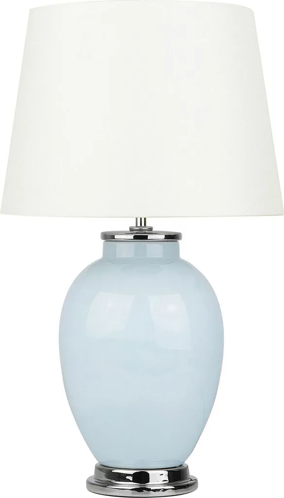 Luminaire d'ambiance céramique bleu et blanc 45 cm pour salon cosy