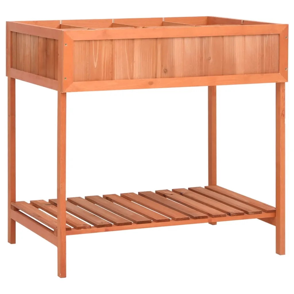 Bac à fleurs en bois massif 80x60x80 cm avec structure haute résistante