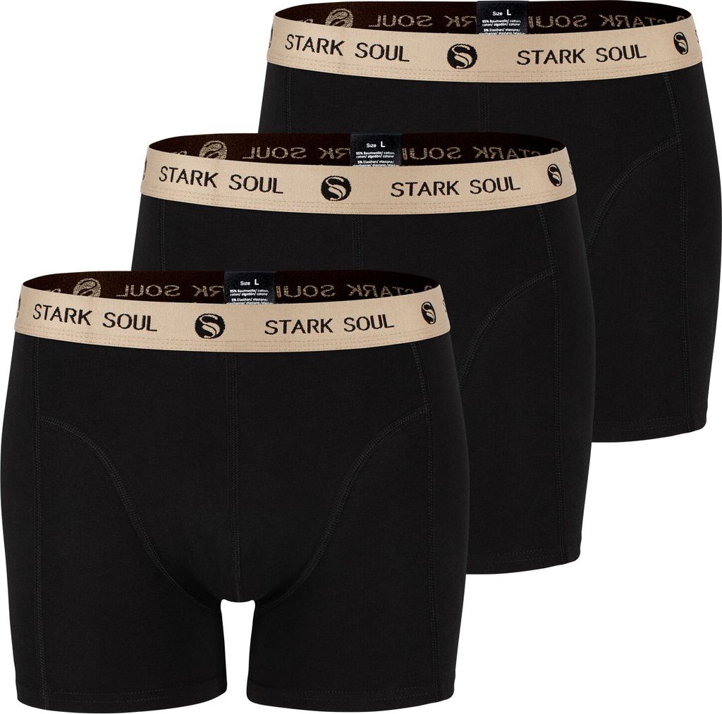 Stark Soul® Retro-Boxershorts 3'er Pack L Schwarz Safari Produktbild 