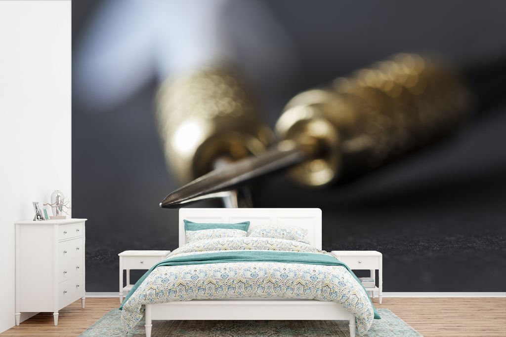 MuchoWow Fototapete für Wohnzimmer oder Schlafzimmer Wandtapete Vinyl Motivtapete Darts - 390x260 cm - Papiertapete