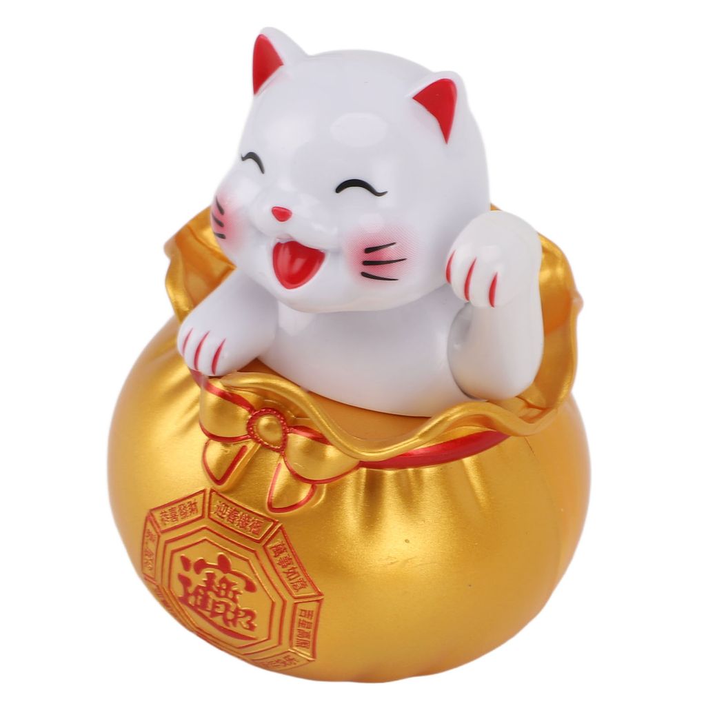 Solarbetriebene Glückskatze,Solarbetriebene winkende Katze,Glückskatze mit winkendem Arm solarbetrieben,Glückskatze,Glückskatze, Glückskatze A...