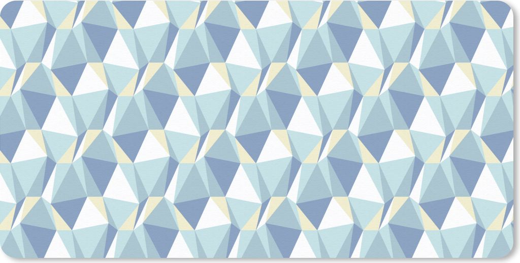 MuchoWow Mauspad Mousepad Muster - Blau - Grau - Kariert 60x30 cm - Mousepads - Maus Mat - Pad - Mausunterlage - Nachhaltig