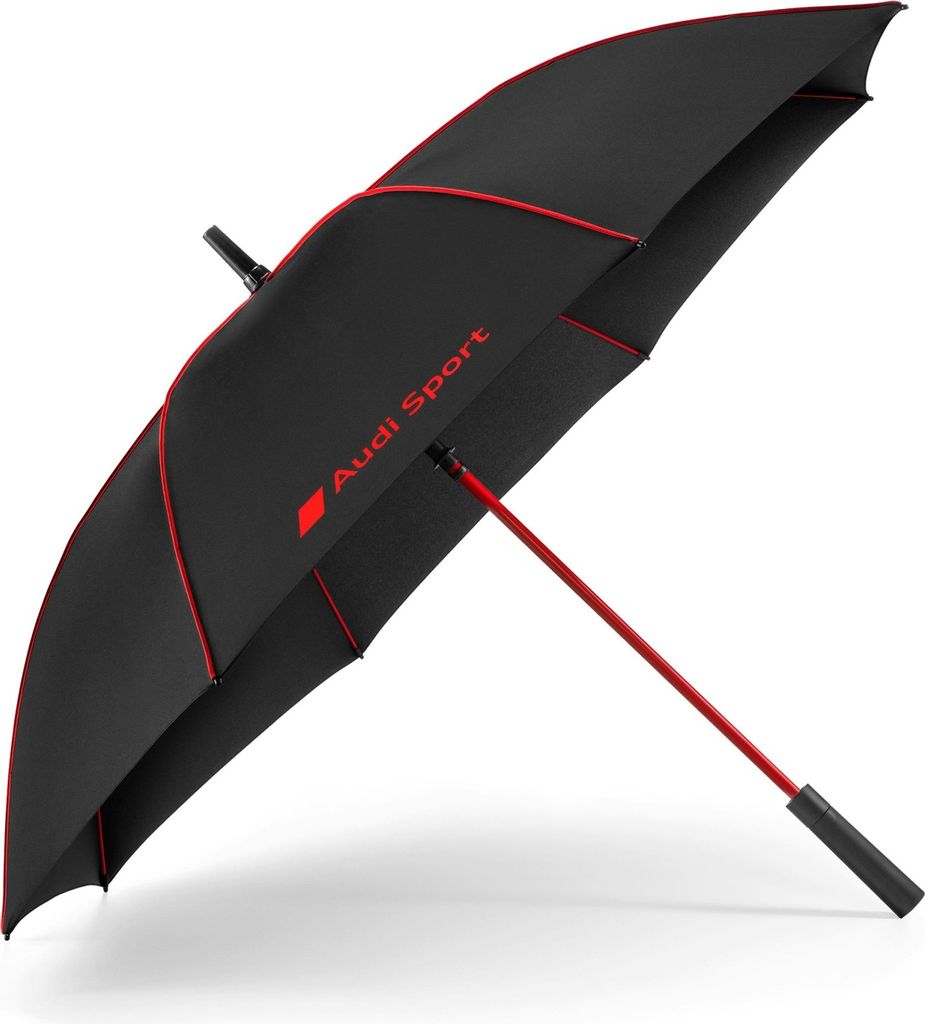 An Audi Sport umbrella against a white background.