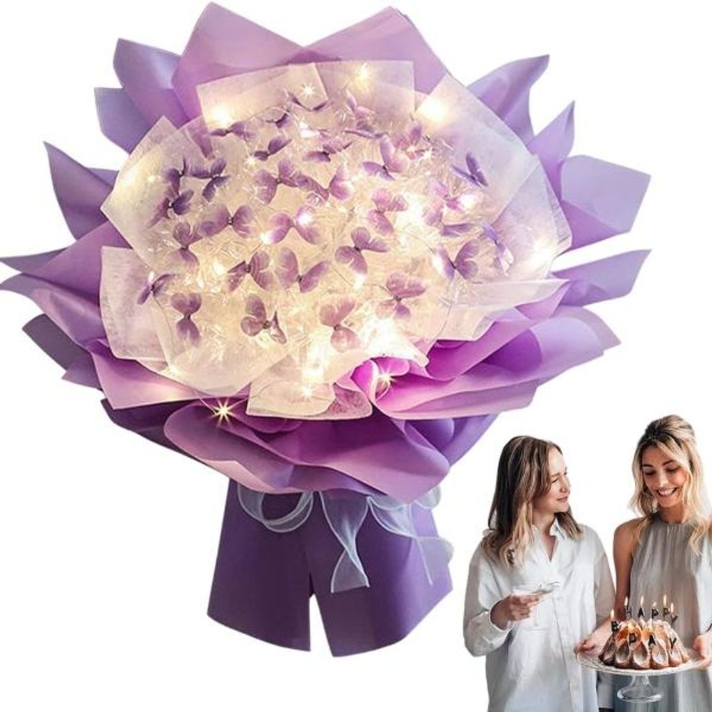 Set fai da te per bouquet di farfalle fatto a mano con Immagine del prodotto 