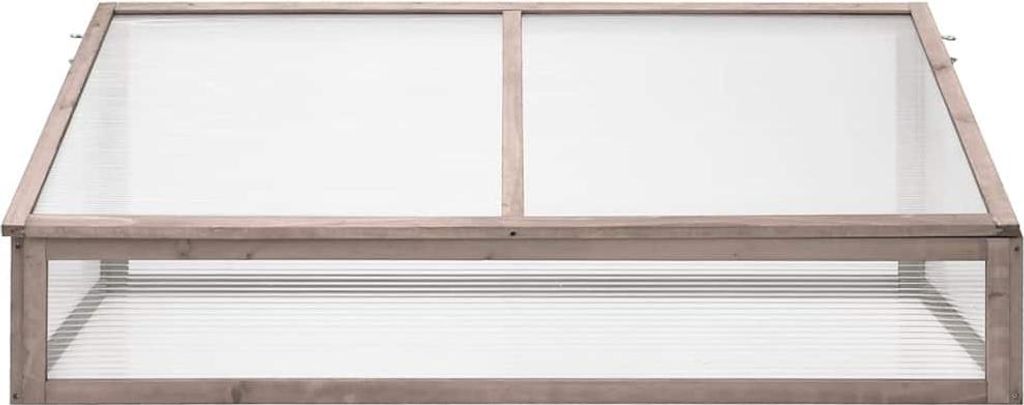 vidaXL Gewächshaus Grau 110x56x39 cm Tannenholz