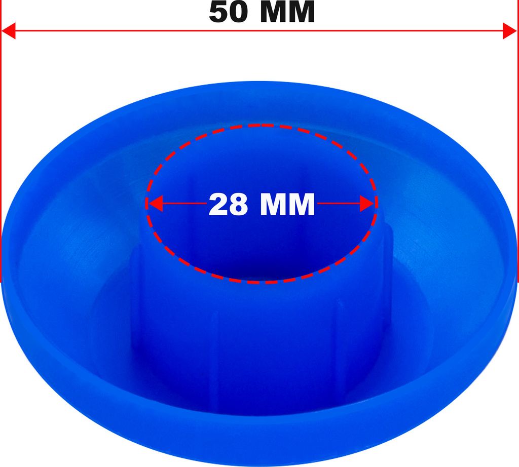 AWM Trampolin Endkappen Set blau Schutzkappen 28 mm Produktbild 