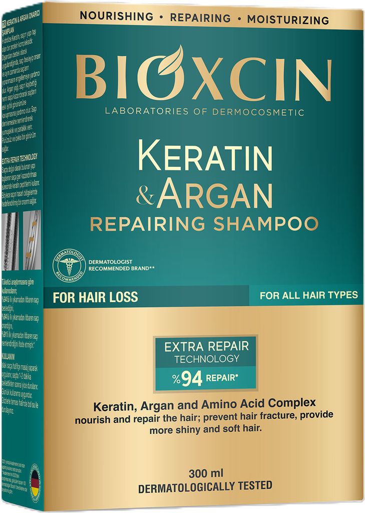 BIOXCIN KERATIN&ARGAN regenerierendes Haarshampoo 300 ml Produktbild 