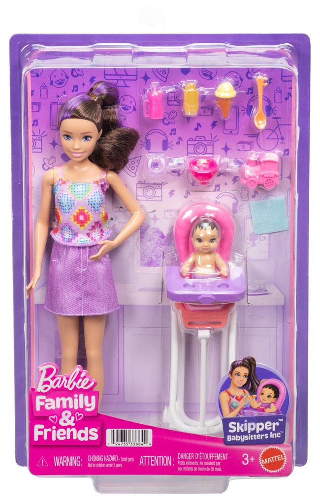Mattel Barbie Puppe Skipper Babysitters Inc Hochstuhl Spielzeug
