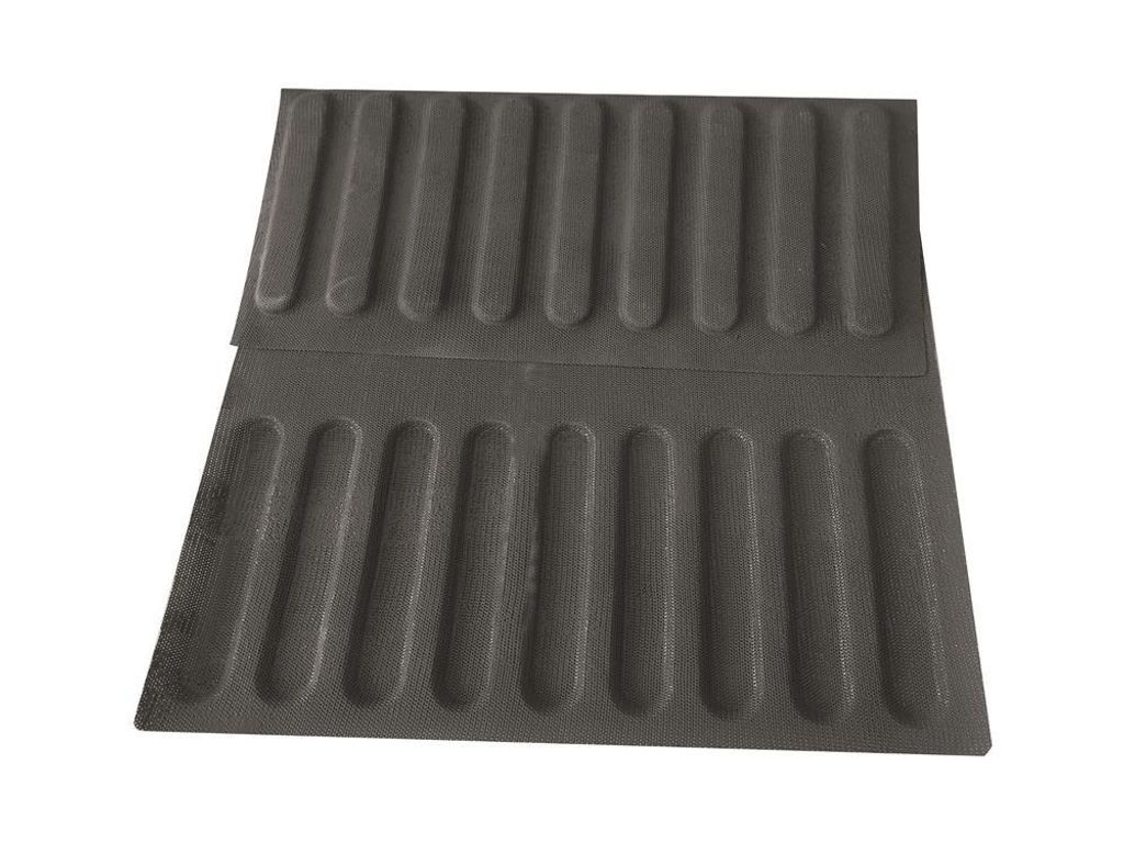 Backmatte Backform für 27 Eclairs + Feingebäck AIR Glasfasergewebe/Silikon Antihaftbeschichtung Lebensmittelecht Profi-Qualität
