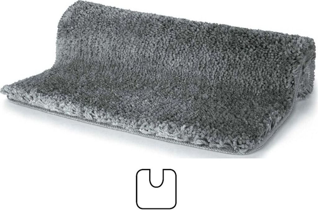 spirella Badteppich Highland Grau 55x55 cm