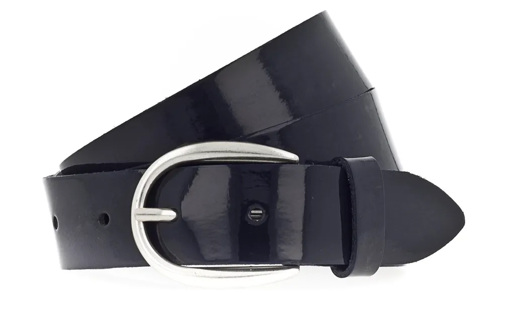 Cintura Vanzetti Blu Notte Vernice 30mm - Accessorio Must-Have