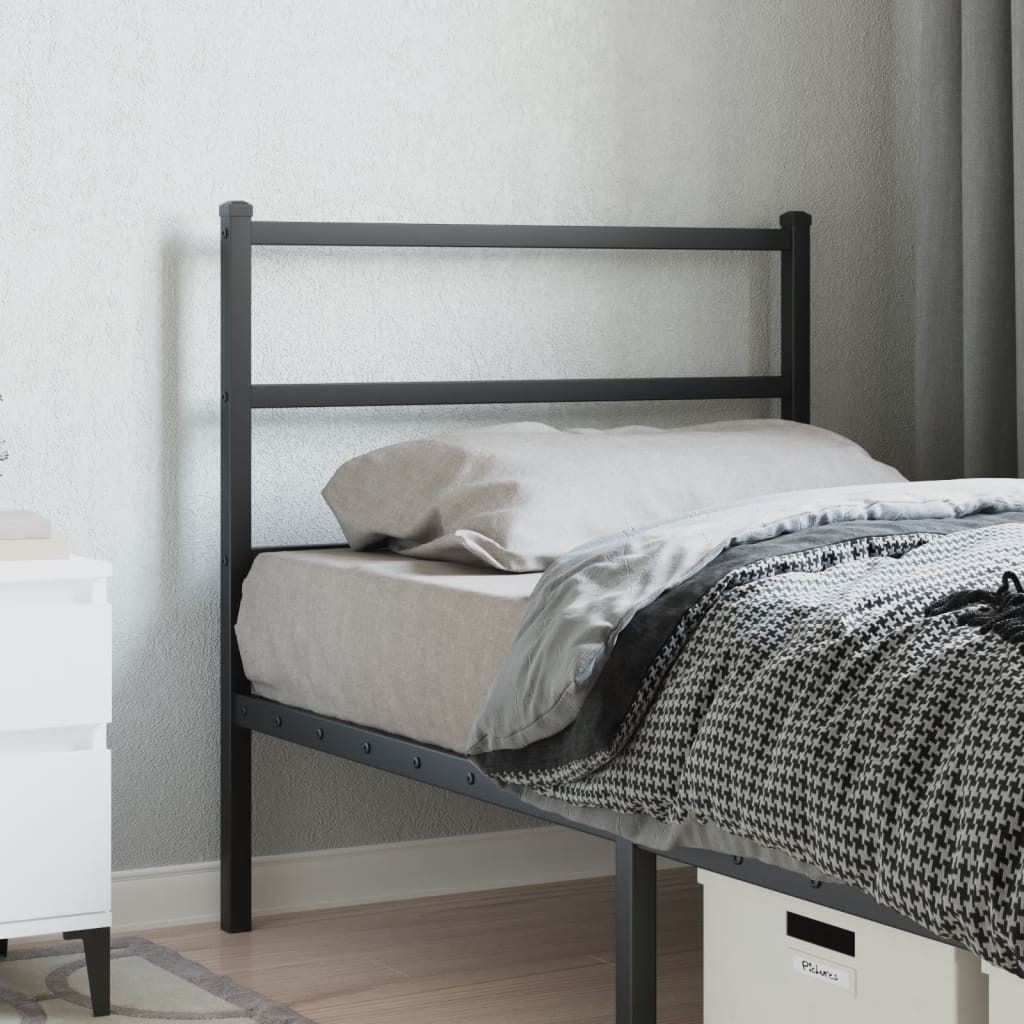 Kopfteil Metall Schwarz 90 cm 355393