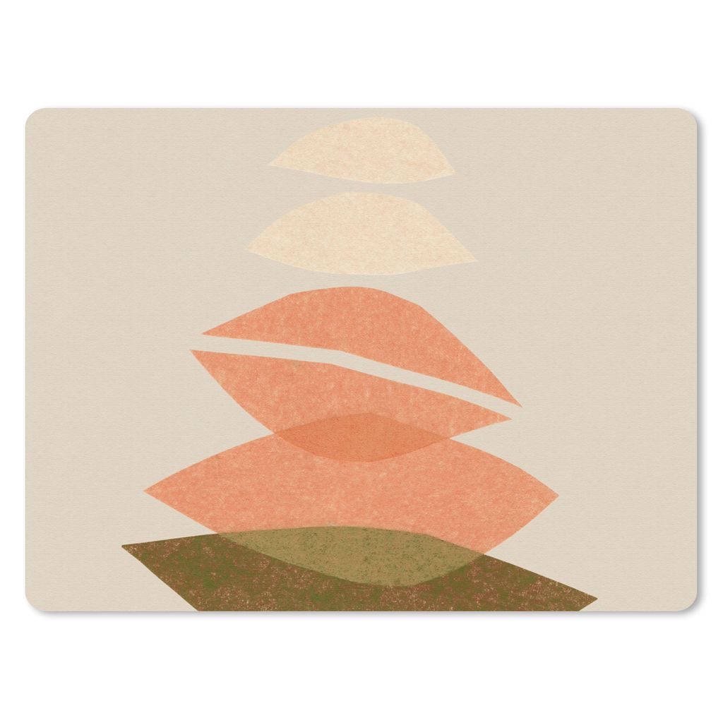 MuchoWow Mauspad Mousepad Formen - Pastell - Farben - Abstrakt 40x30 cm - Mousepads - Maus Mat - Pad - Mausunterlage - Anti Rutsch