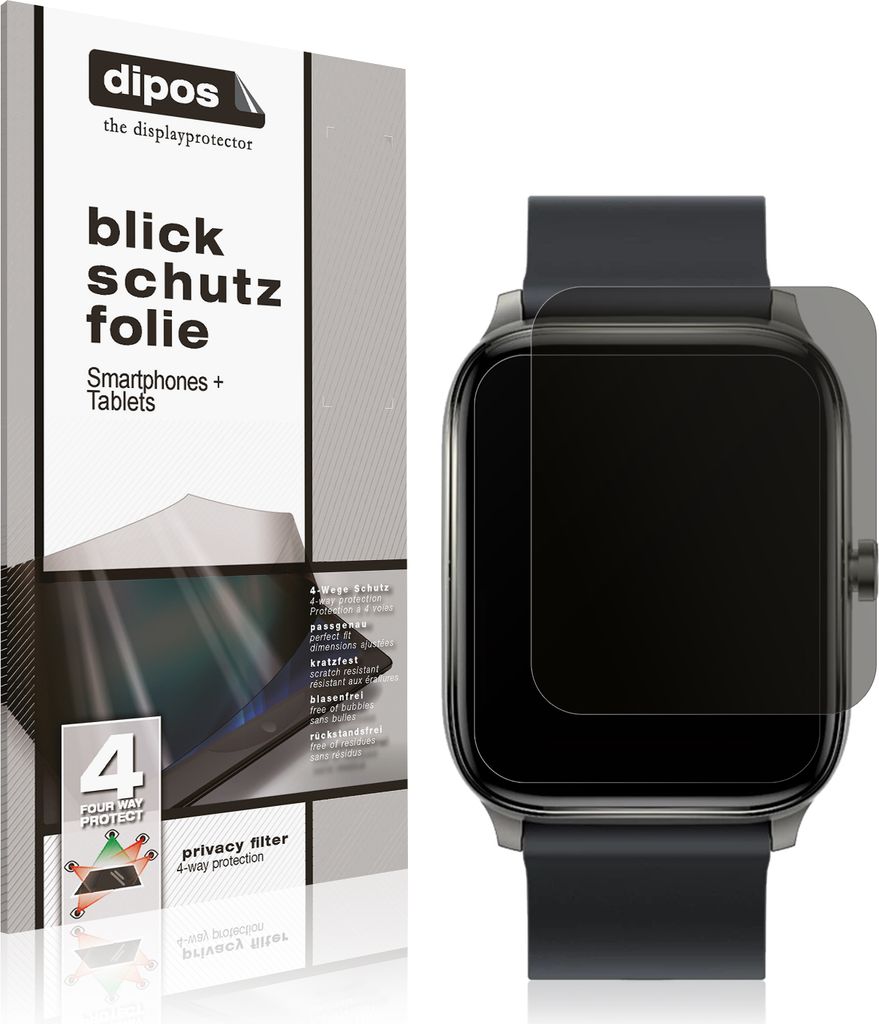 Blickschutzfolie für Haylou GST Smartwatch matt Schutzfolie Folie Display Schutz dipos