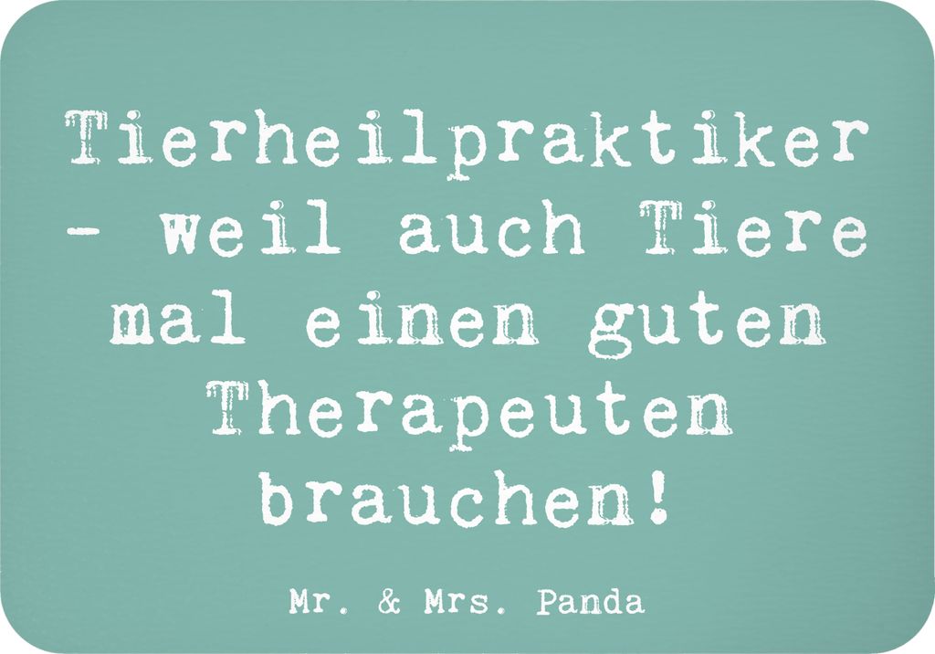 Mr. & Mrs. Panda magnet Spruch Tierheilpraktiker - Meeresbrise - Geschenk, Pinnwandmagnet, whiteboardmagnet, Kühlschrankmagnet, einkaufszettelmagn...