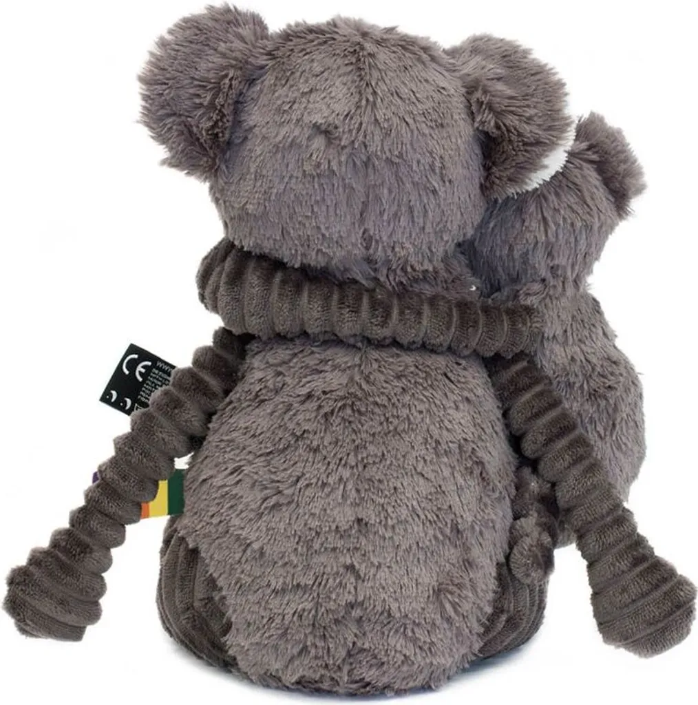 Peluche koala gris maman et petit - Textile hypoallergénique et lavable - 4