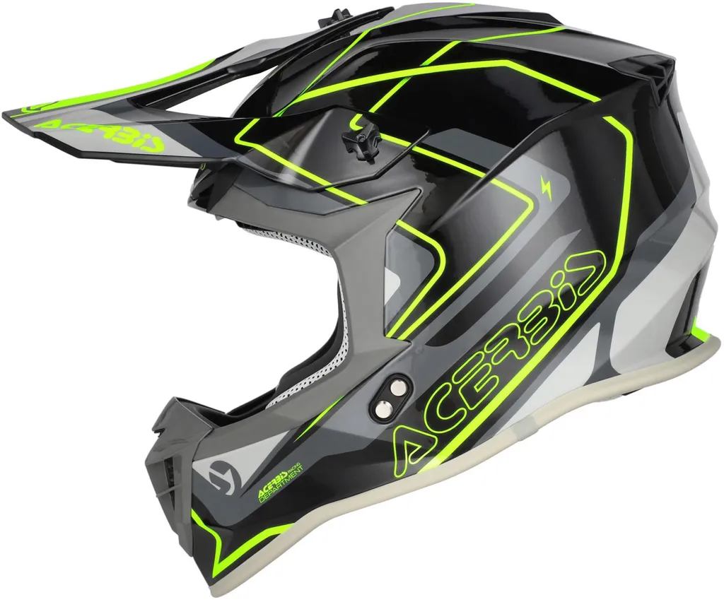 Casque Motocross Acerbis Linear 2026 Noir Gris Jaune Fluo Taille S - 3