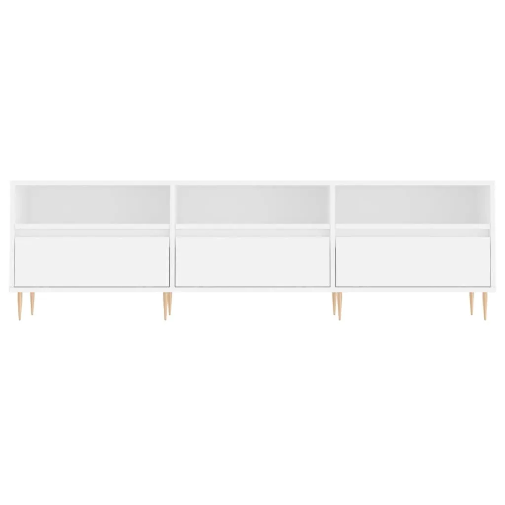 Mobile Porta TV in Legno Bianco 150 cm | Stabilità e Stile per Casa - 5