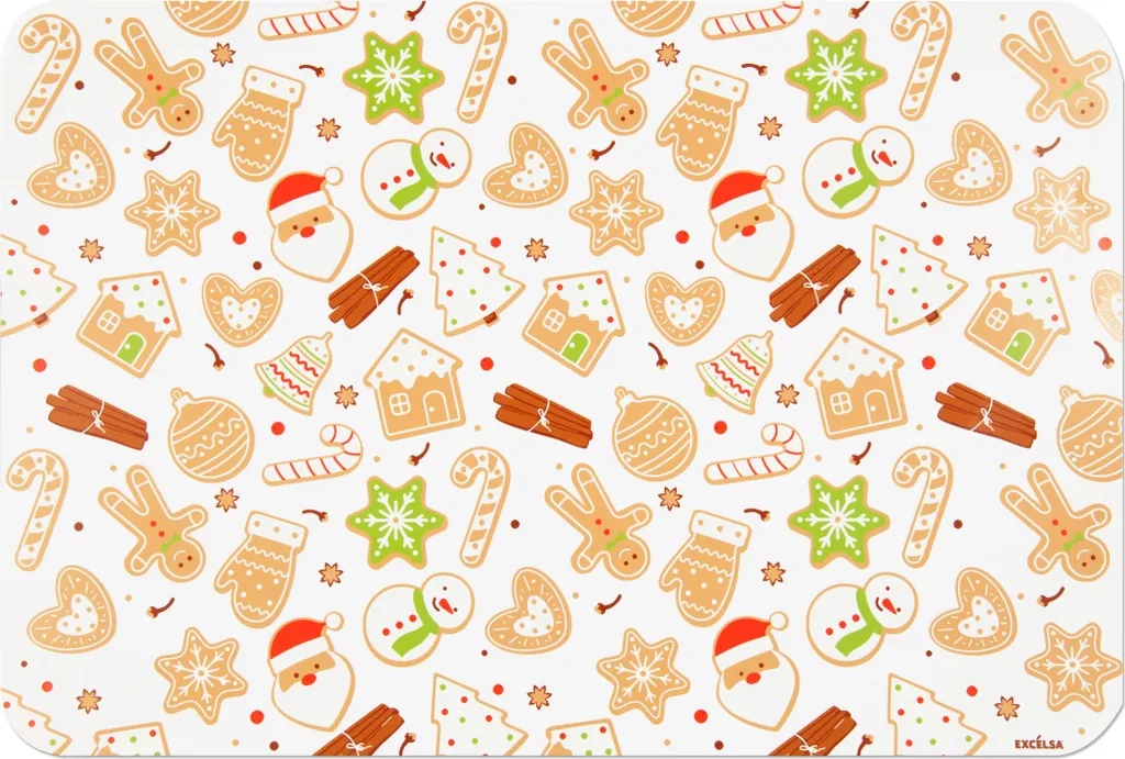 Set 6 Tovagliette in Plastica Excelsa Wonderful Ginger - Antimacchia