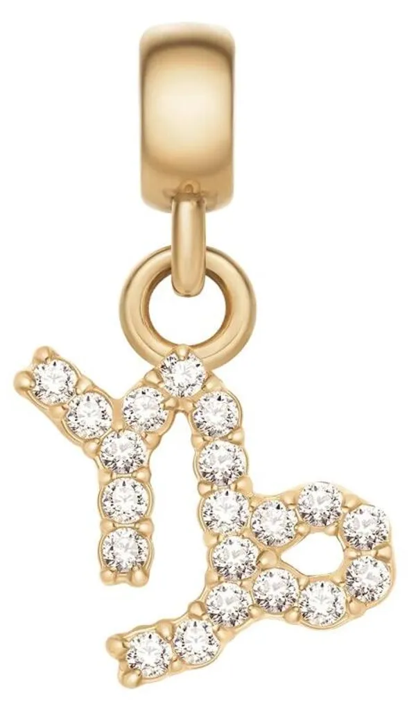 Pendentif zodiaque doré or fin et cristaux sertis modèle DW00400763 chic