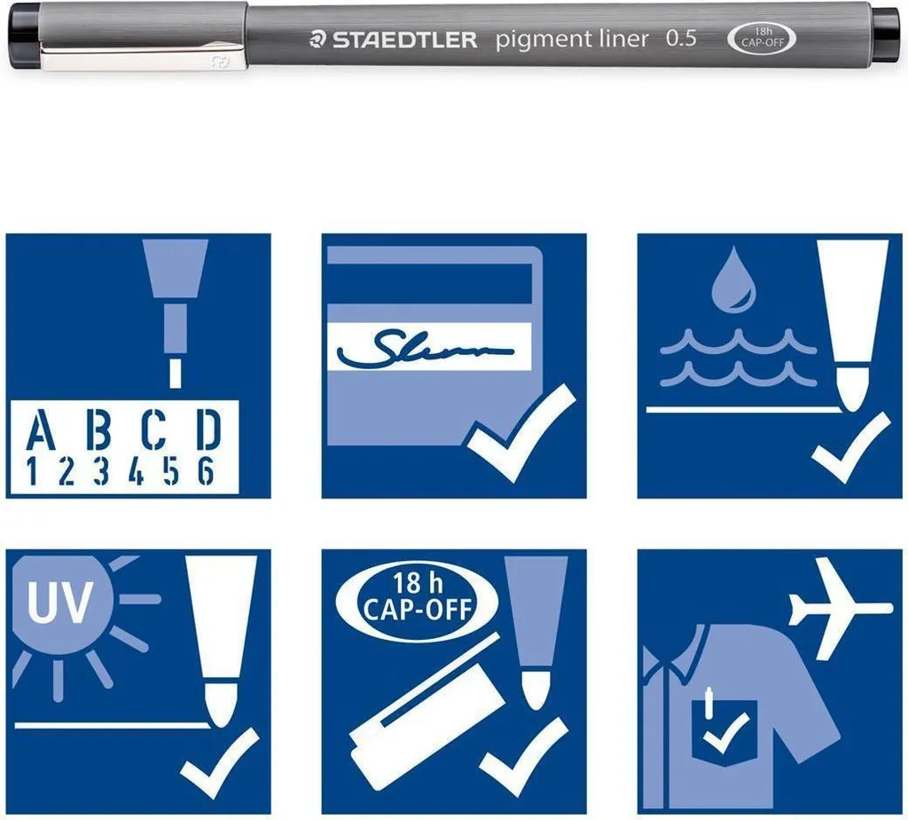 Penna Calibrata STAEDTLER 308 Blu 0.5 - Alta Precisione per Sketch e Design