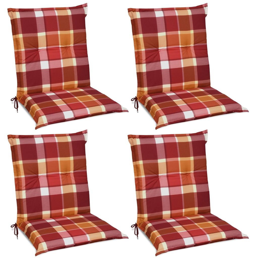 Beautissu Lot de 4 coussins Sunny RO à dossier bas 100 x 50 Image du produit 