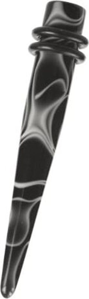Piercing Ohr Expander Dehnungstab Acryl Marble Dehnstab UV Transparent Vhma.black.10mm
