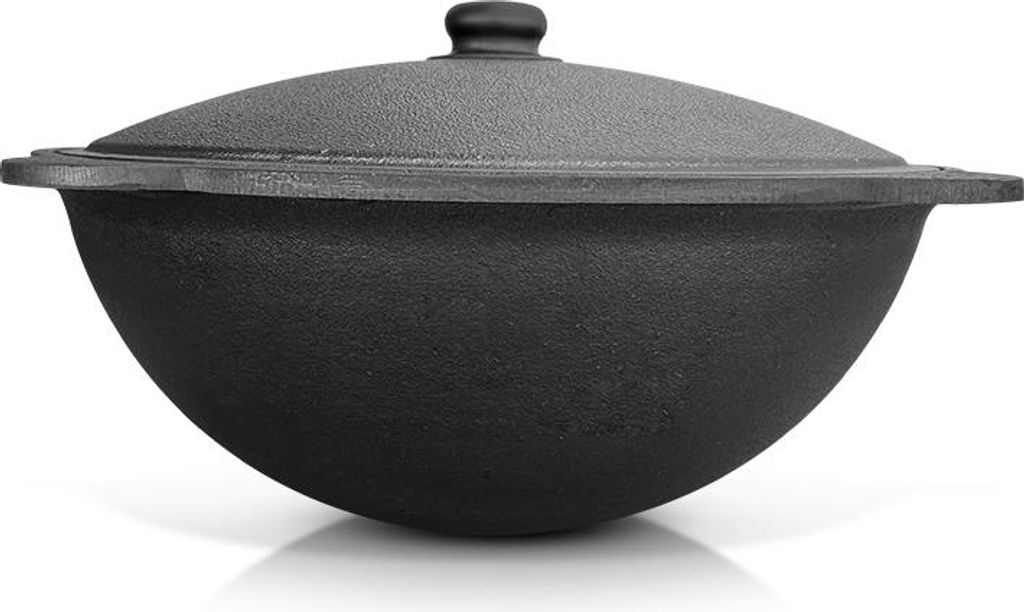 Kasan aus Gusseisen, Deckel aus Aluminiumguss, Runder Boden, Ø 33,5 cm, 6 L
