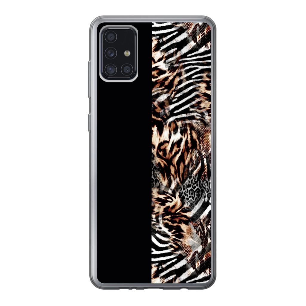 MuchoWow Handyhülle Schutzhülle Hülle für Samsung Galaxy A52 5G Mantel - Design - Tiere Silikon Softcase Handy Hülle - Umschlag