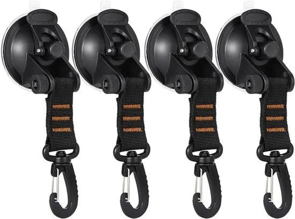 Ancrage ventouse camping haute résistance orange - Fixation auvent x4